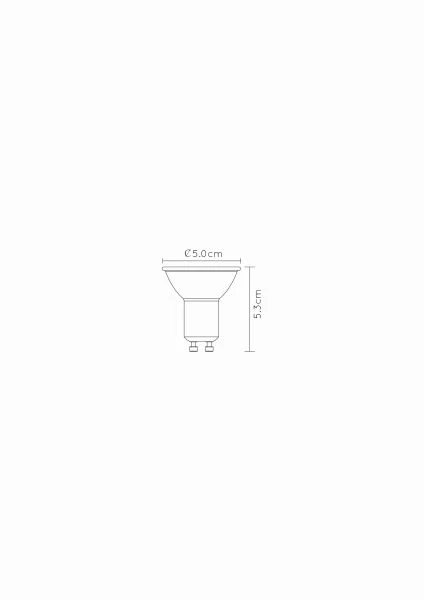 Lucide MR16 - Ampoule led - Ø 5 cm - LED Dim. - GU10 - 1x5W 3000K - Blanc - technique